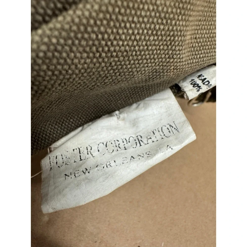 Vintage 80s Foster Co. Telephone Lineman Tool Canvas Bucket Bag Olive Green